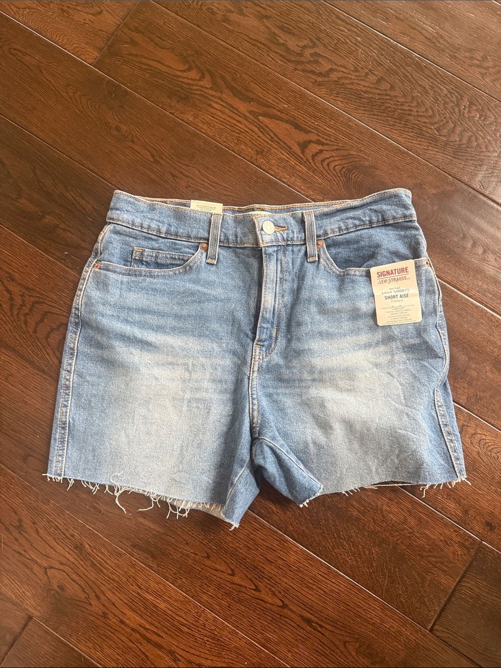 Signature by Levi Strauss Light Wash Denim Cutoff Shorts